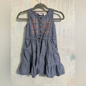 Miss Mona Mouse Charming Blue Embroidered Dress with Pockets And Ruffles 6
